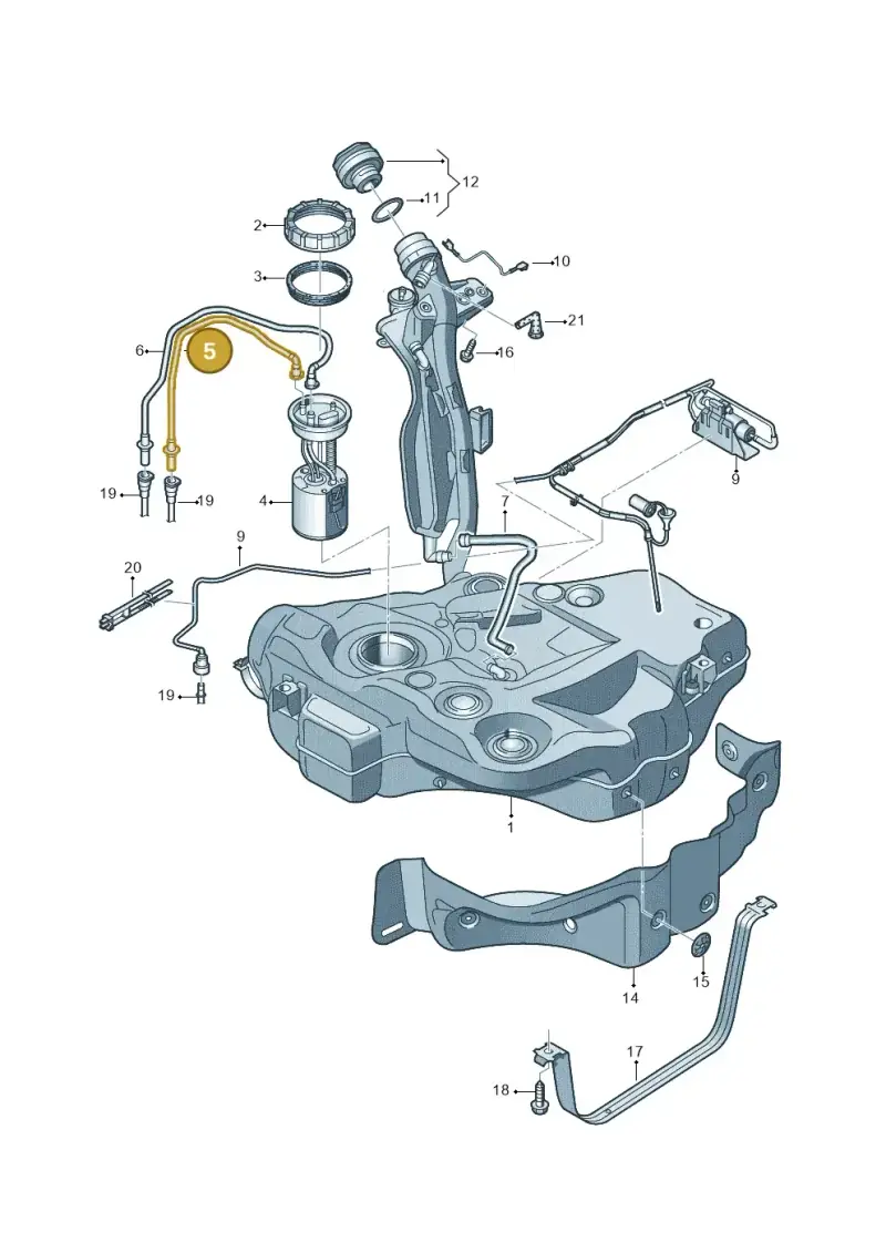 1K0201293D — Volkswagen Golf Cabriolet (2011-2016) diagram 718201600, position 5