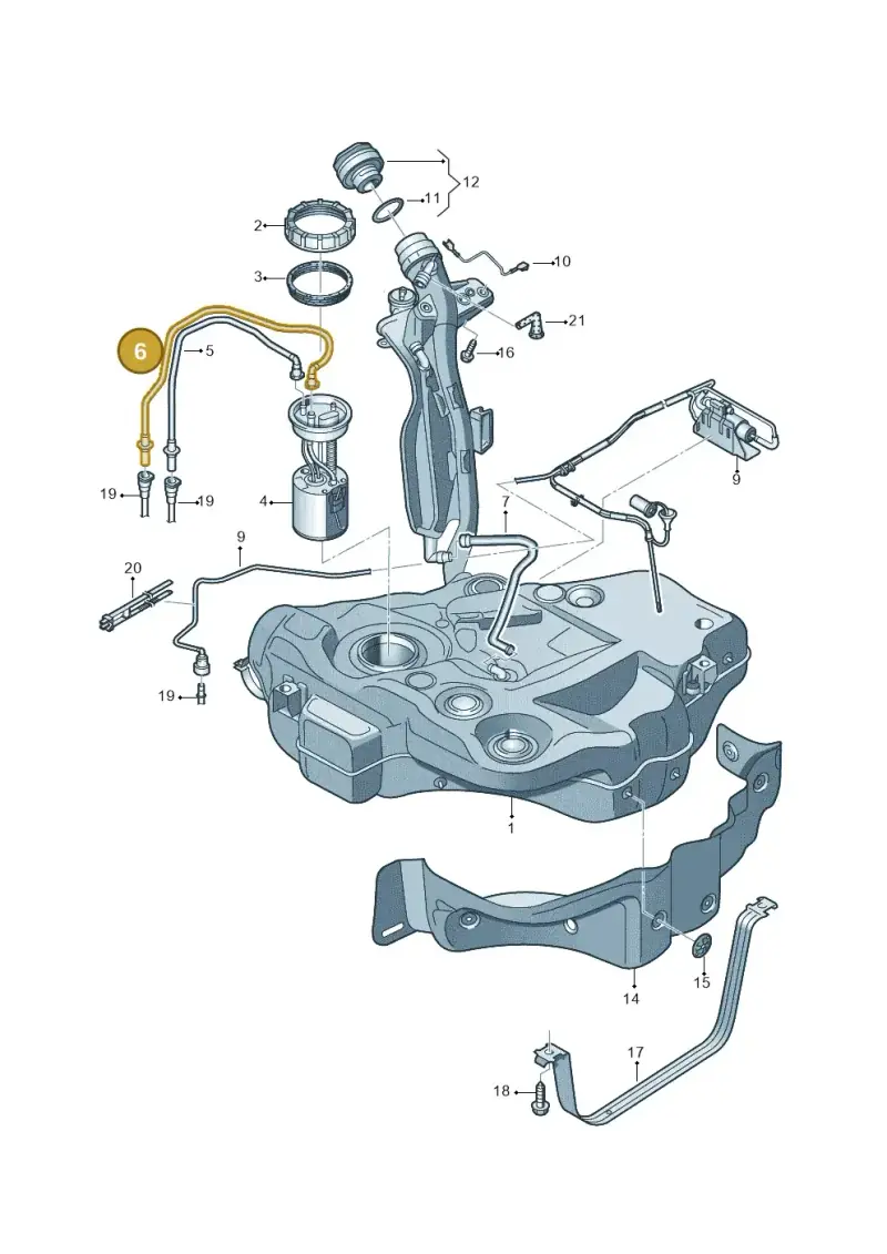 1K0201294C — Volkswagen Golf Cabriolet (2011-2016) diagram 718201600, position 6