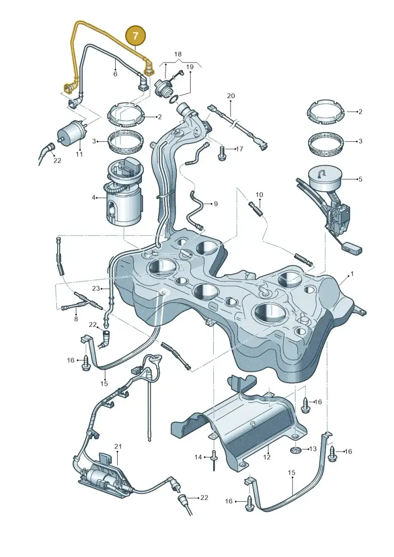 1K0201294J — Volkswagen Golf (2011-2013) diagram 729201450, position 7