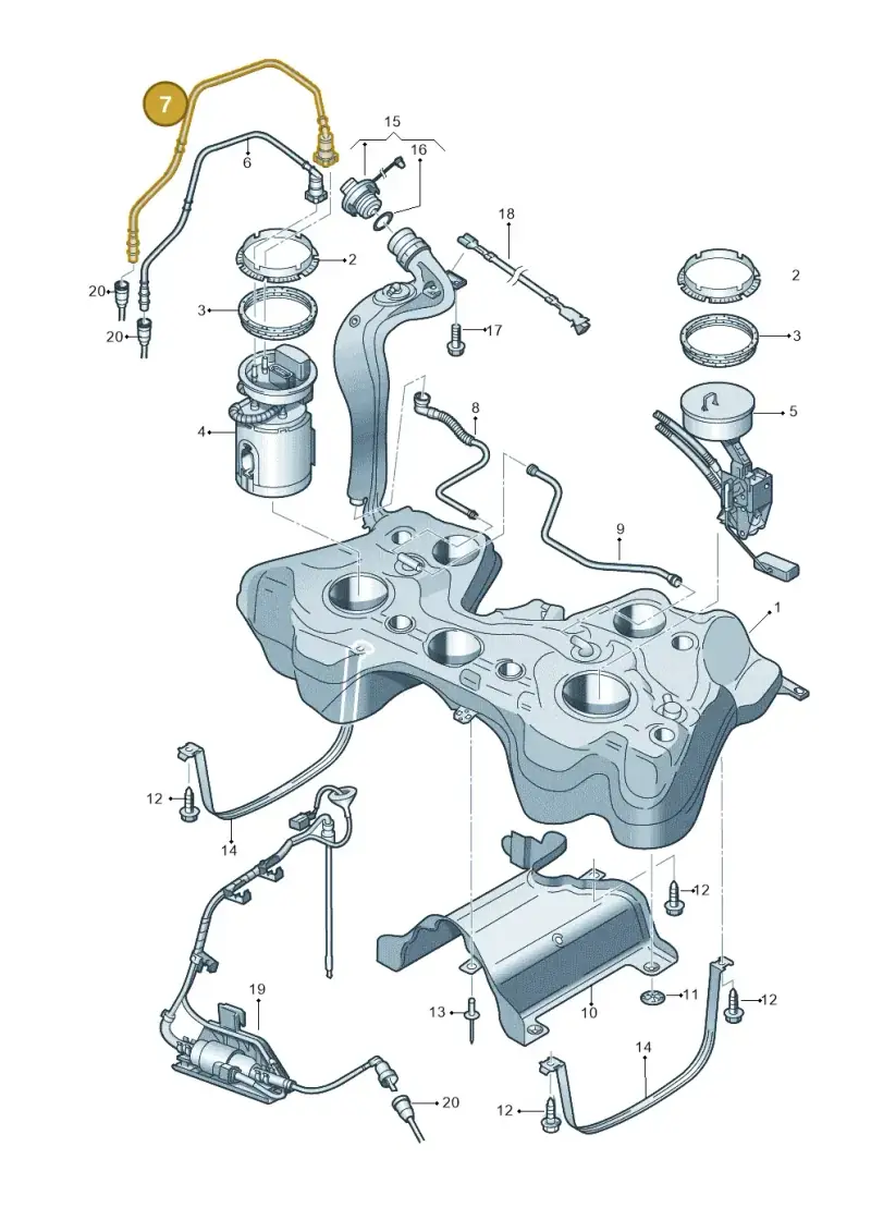 1K0201294K — Volkswagen Golf (2011-2013) diagram 729201650, position 7