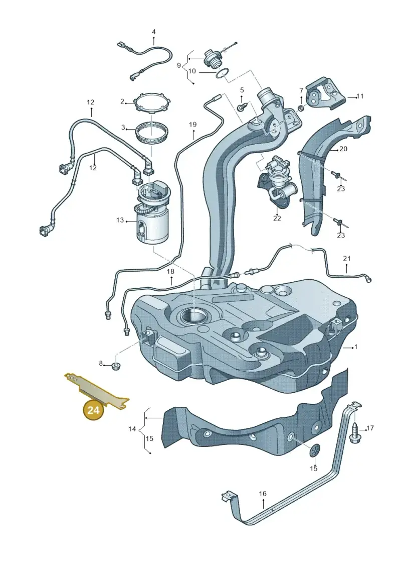 1K0201308L — Volkswagen Golf 2.0 (2008-2011) diagram 412201050, position 24