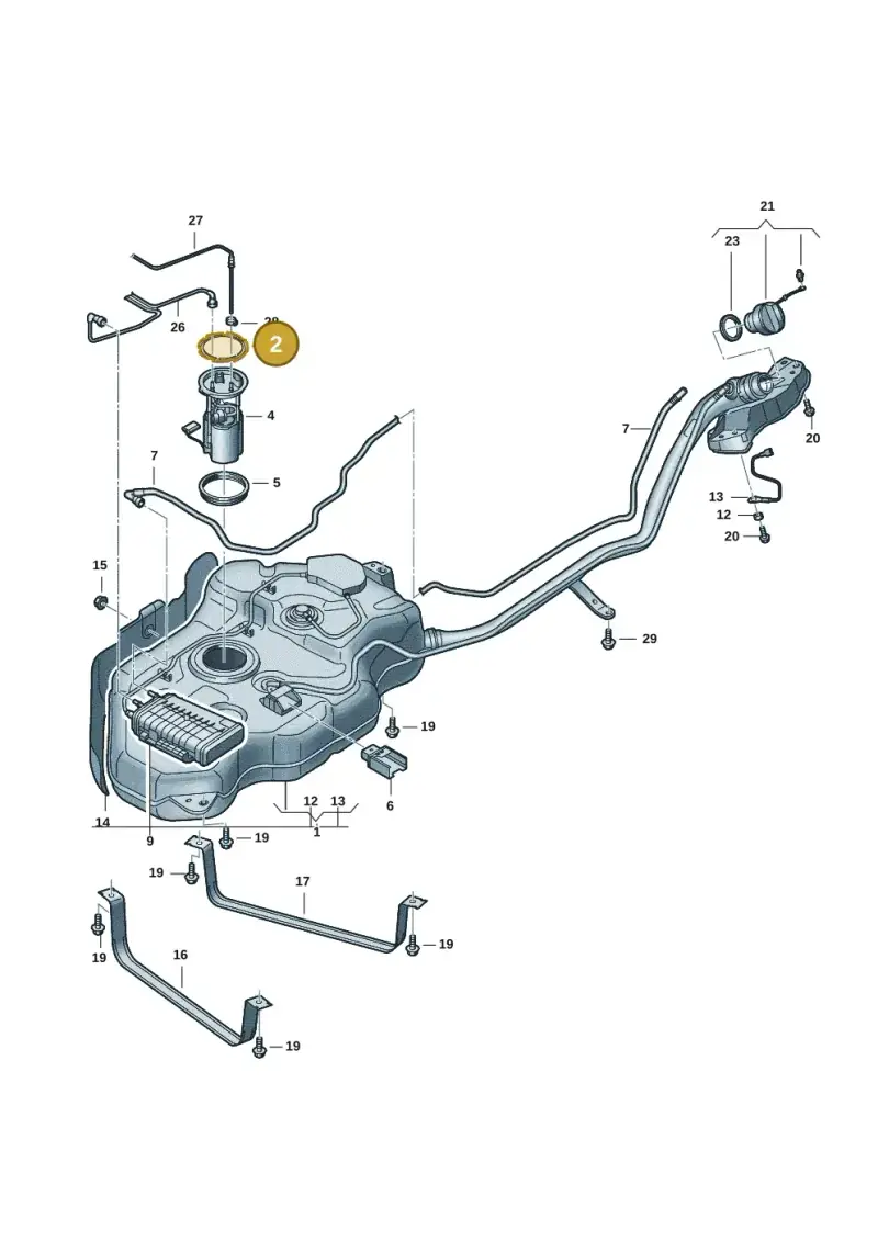 1K0201375 — Volkswagen Multivan (2021-) diagram 7t0201000, position 2