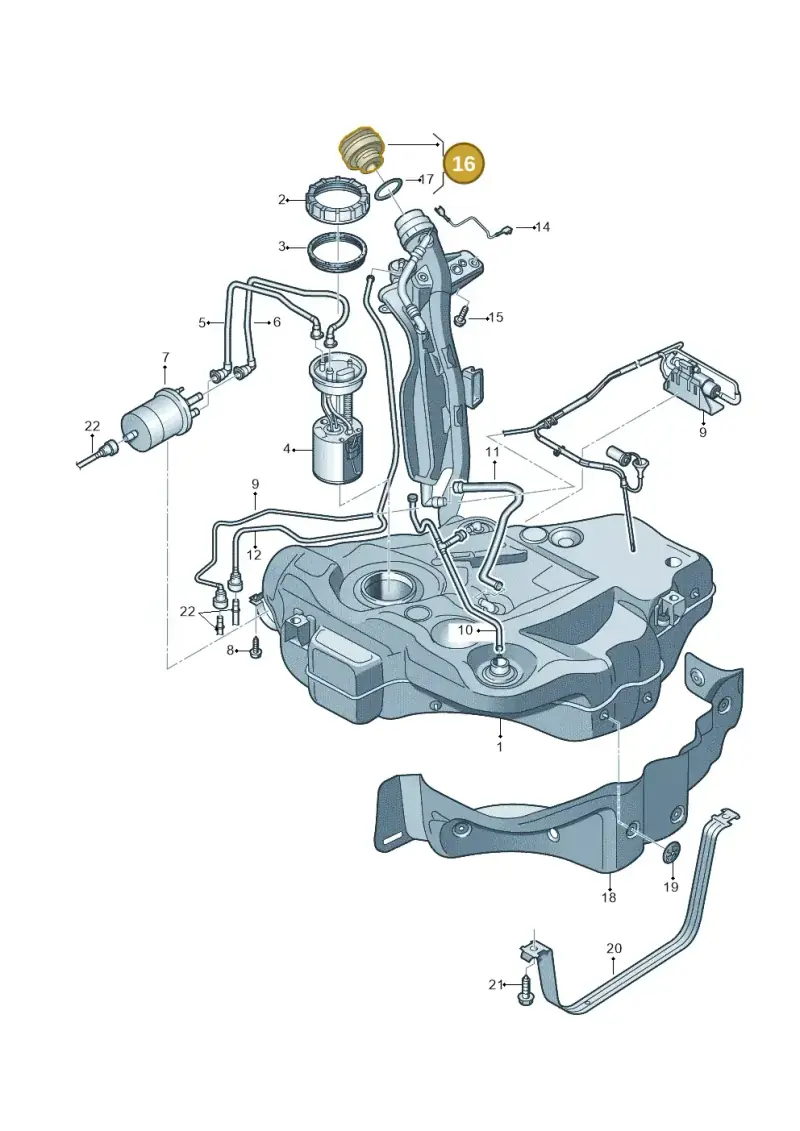 1K0201550AM — Volkswagen Golf Plus (2011-2014) diagram 712201400, position 16
