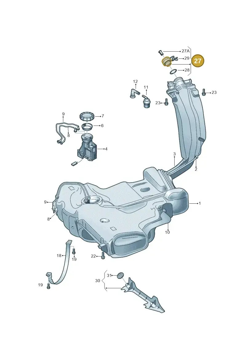 1K0201550AP — Skoda Rapid (2012-2022) diagram 740201100, position 27