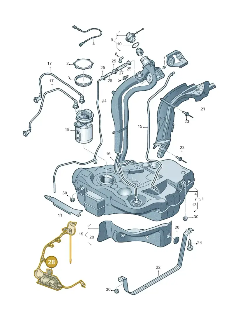 1K0201607AD — Volkswagen Golf Plus 1.6 (2009-2011) diagram 625201050, position 28