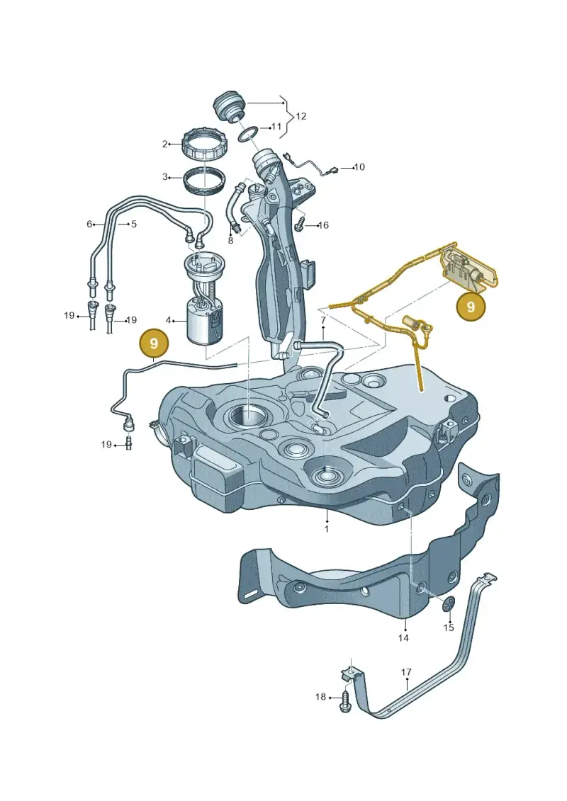 1K0201607AD — Volkswagen Golf Plus (2011-2014) diagram 712201600, position 9