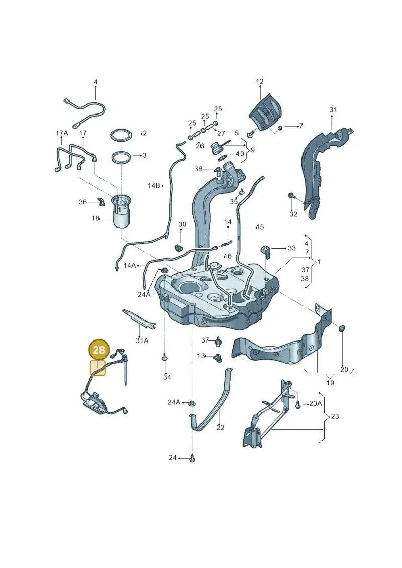 1K0201607AD — Volkswagen Jetta (2014-2017) diagram 692201050, position 28