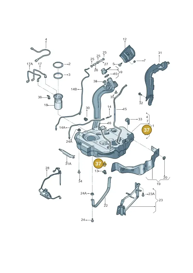 1K0201751A — Volkswagen Jetta 2.0 (2015-2015) diagram 692201050, position 37
