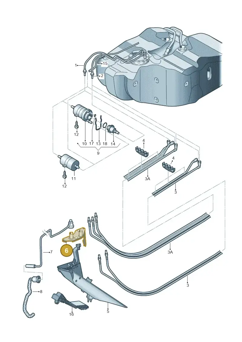 1K0201970 — Volkswagen Jetta (2010-2014) diagram 420201400, position 6