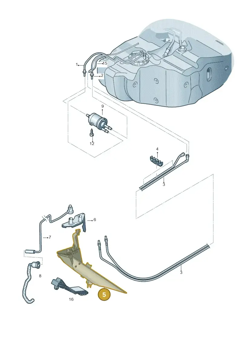 1K0201973 — Volkswagen Jetta 1.6 (2014-2018) diagram 625201400, position 5