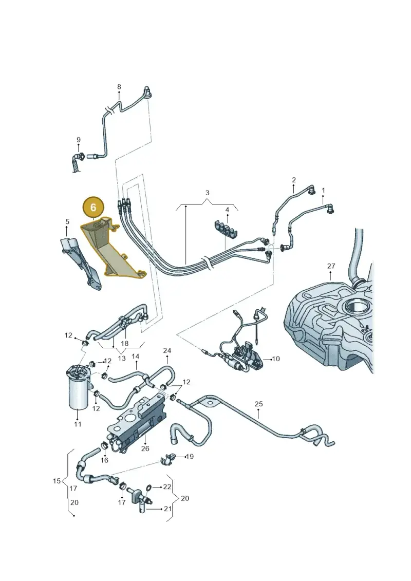 1K0201973 — Volkswagen New beetle (2011-2016) diagram 645201250, position 6
