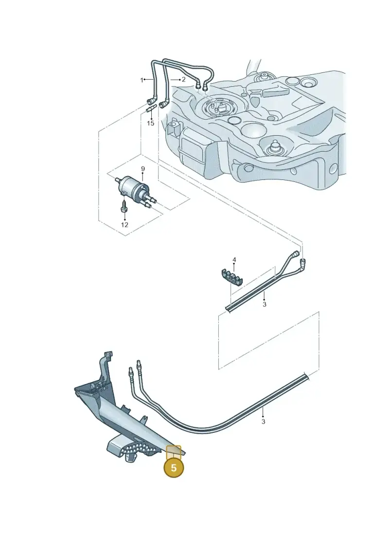 1K0201973 — Volkswagen Jetta 1.4 (2013-2015) diagram 651201400, position 5