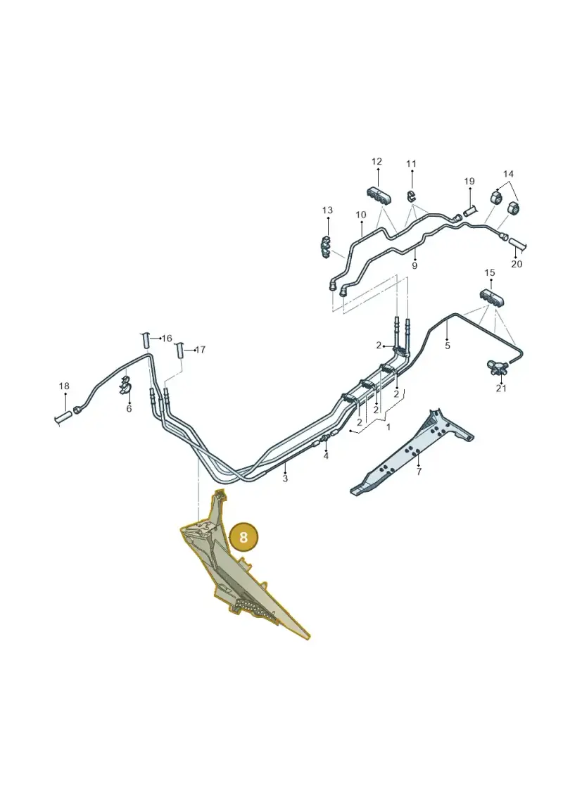 1K0201973 — Volkswagen Caddy kombi (2015-2020) diagram 866201150, position 8