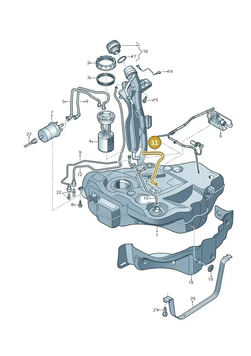 1K0201993AF — Volkswagen Golf Plus (2011-2014) diagram 712201400, position 11