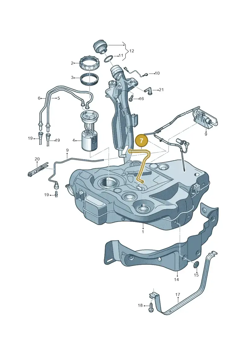 1K0201993M — Volkswagen Golf Cabriolet (2011-2016) diagram 718201600, position 7
