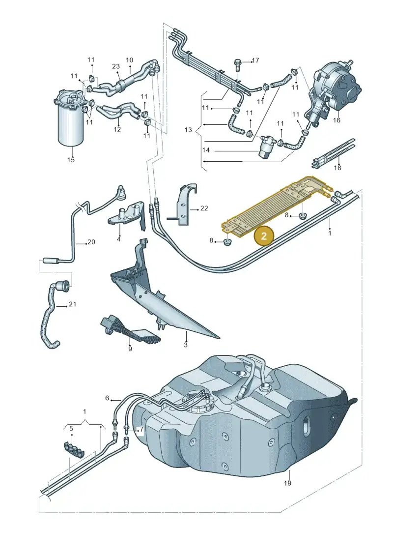 1K0203491D — Volkswagen Jetta Vagon            08> (2008-) diagram 409201250, position 2