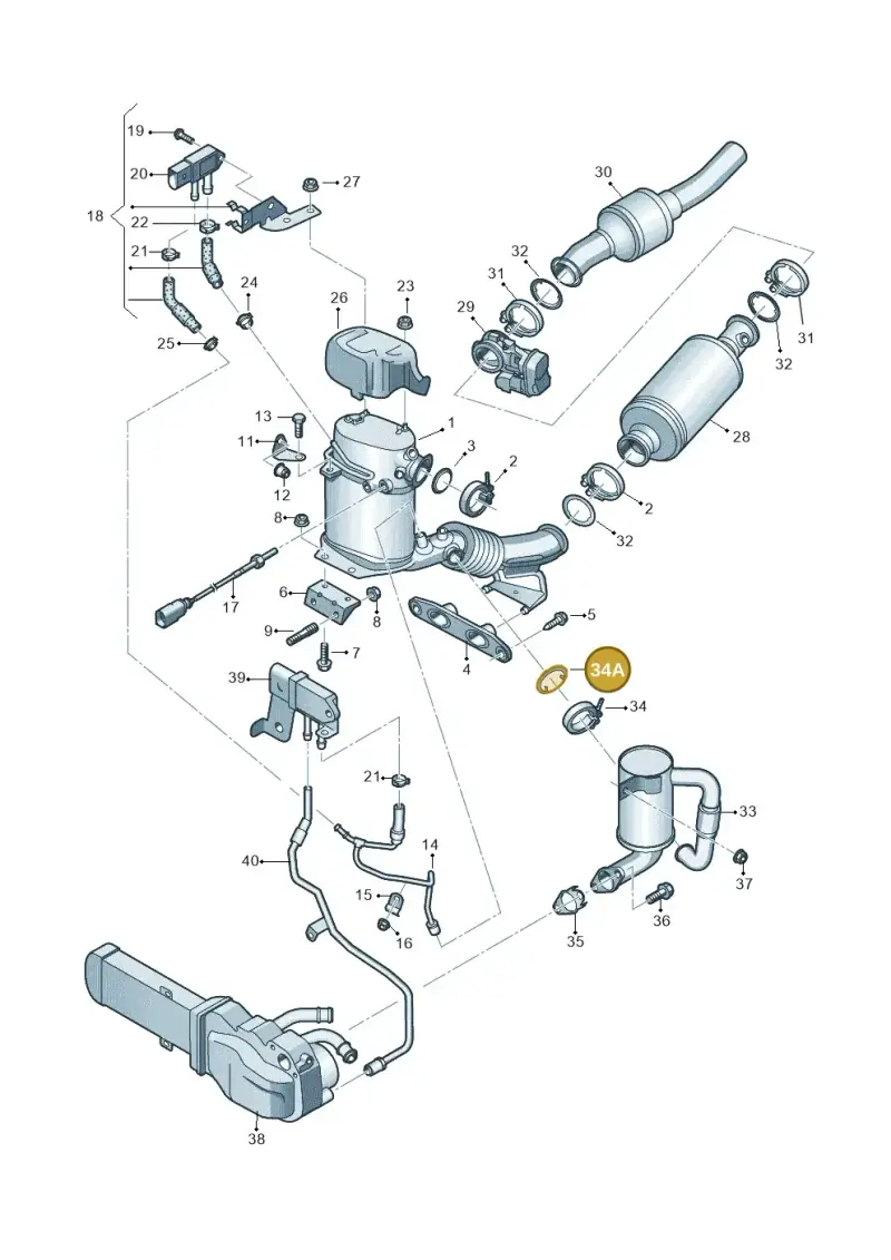 1K0253115AG — Volkswagen New beetle (2011-2016) diagram 646253630, position 34A