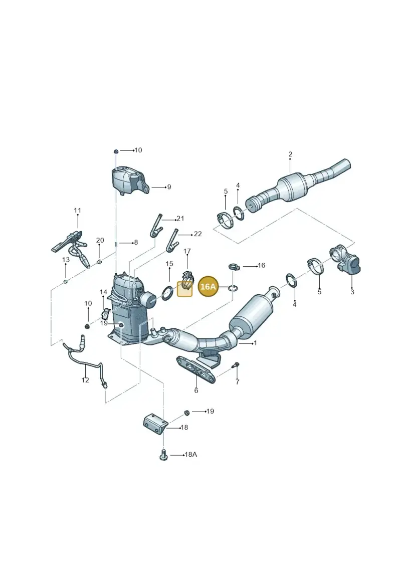 1K0253115AG — Volkswagen Jetta variant (2009-2014) diagram 685253700, position 16A