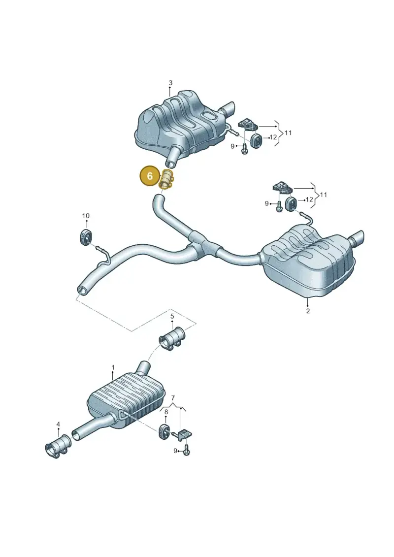 1K0253141R — Volkswagen Golf 2.0 BlueMotion (2019-2024) diagram 827254450, position 6