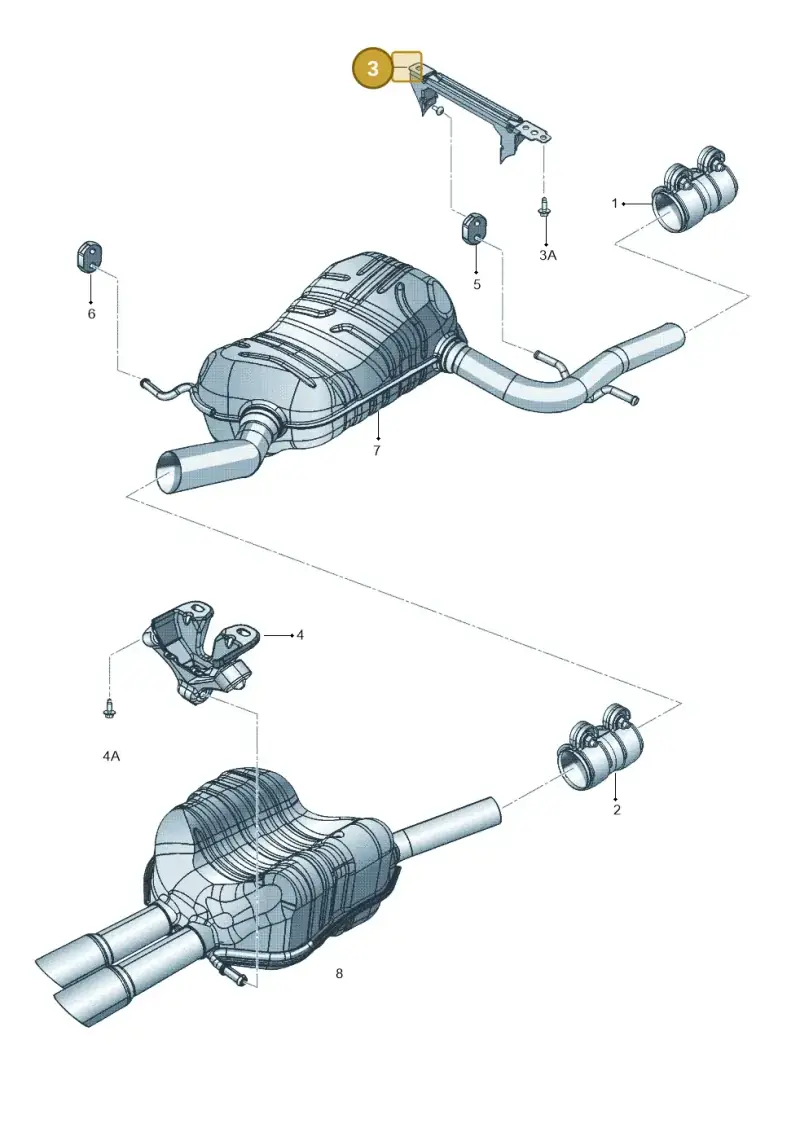 1K0253144AP — Volkswagen Jetta 2.0 (2015-2015) diagram 692253800, position 3