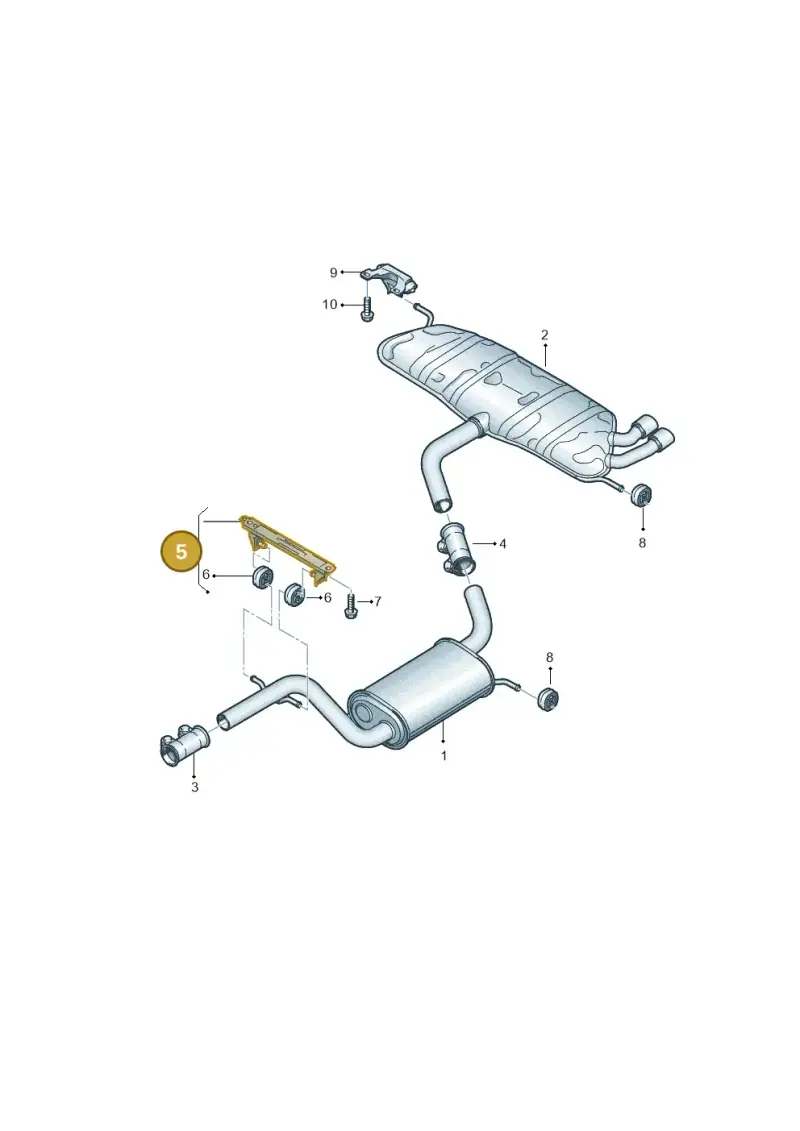 1K0253144AP — Volkswagen Scirocco 2.0 (2014-2017) diagram 786253700, position 5