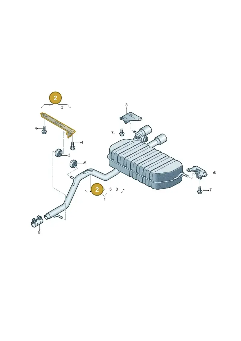 1K0253144AQ — Volkswagen Golf (2011-2013) diagram 649253880, position 2