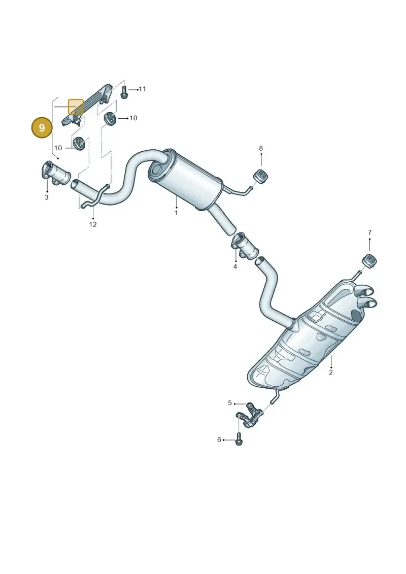 1K0253144BA — Volkswagen GOLF PLUS              08> (2007-) diagram 409253800, position 9