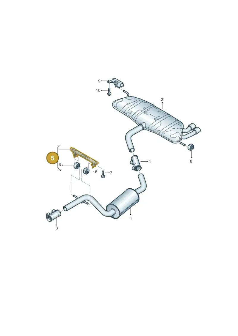 1K0253144BA — Volkswagen Golf Cabriolet (2011-2016) diagram 786253720, position 5