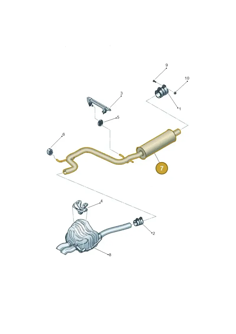 1K0253209L — Volkswagen Jetta (2008-2011) diagram 449253900, position 7