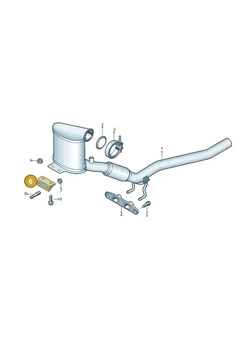 1K0253461AK — Volkswagen Caddy panel van (2008-2010) diagram 627253570, position 6