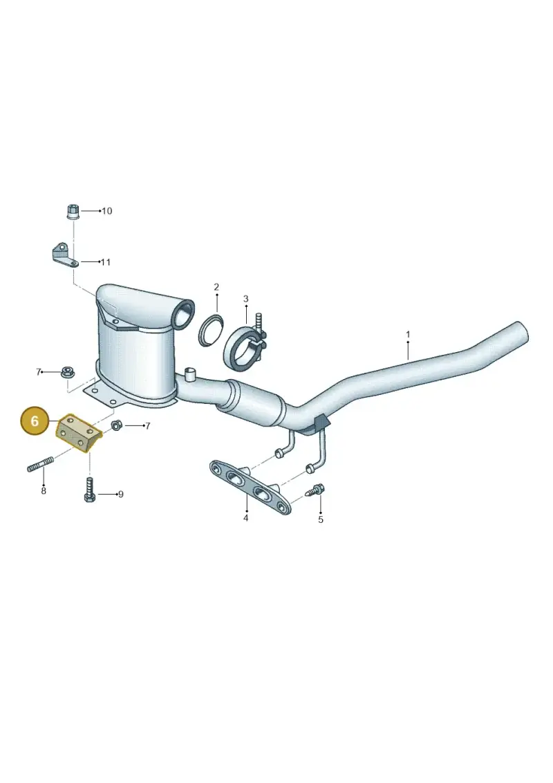 1K0253463AF — Volkswagen Jetta (2014-2017) diagram 692253570, position 6