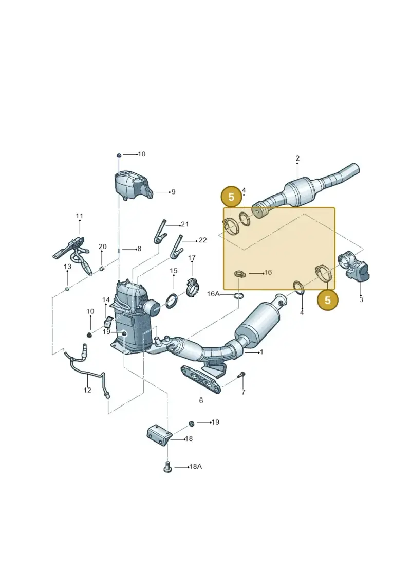 1K0253725B — Volkswagen Jetta variant (2009-2014) diagram 685253700, position 5