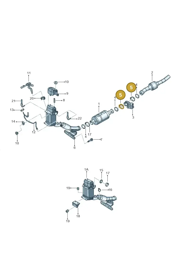 1K0253725B — Volkswagen Jetta (2010-2014) diagram 692253700, position 5