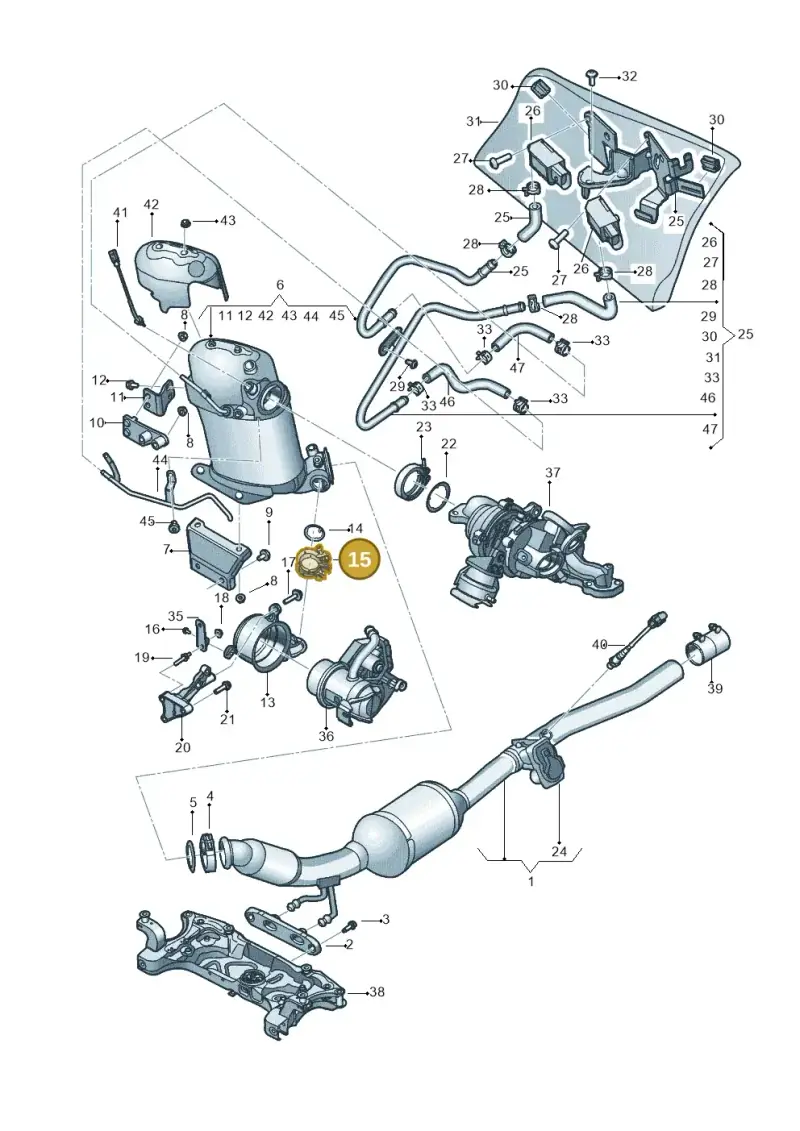1K0253725F — Volkswagen Beetle (2016-2019) diagram 801253740, position 15