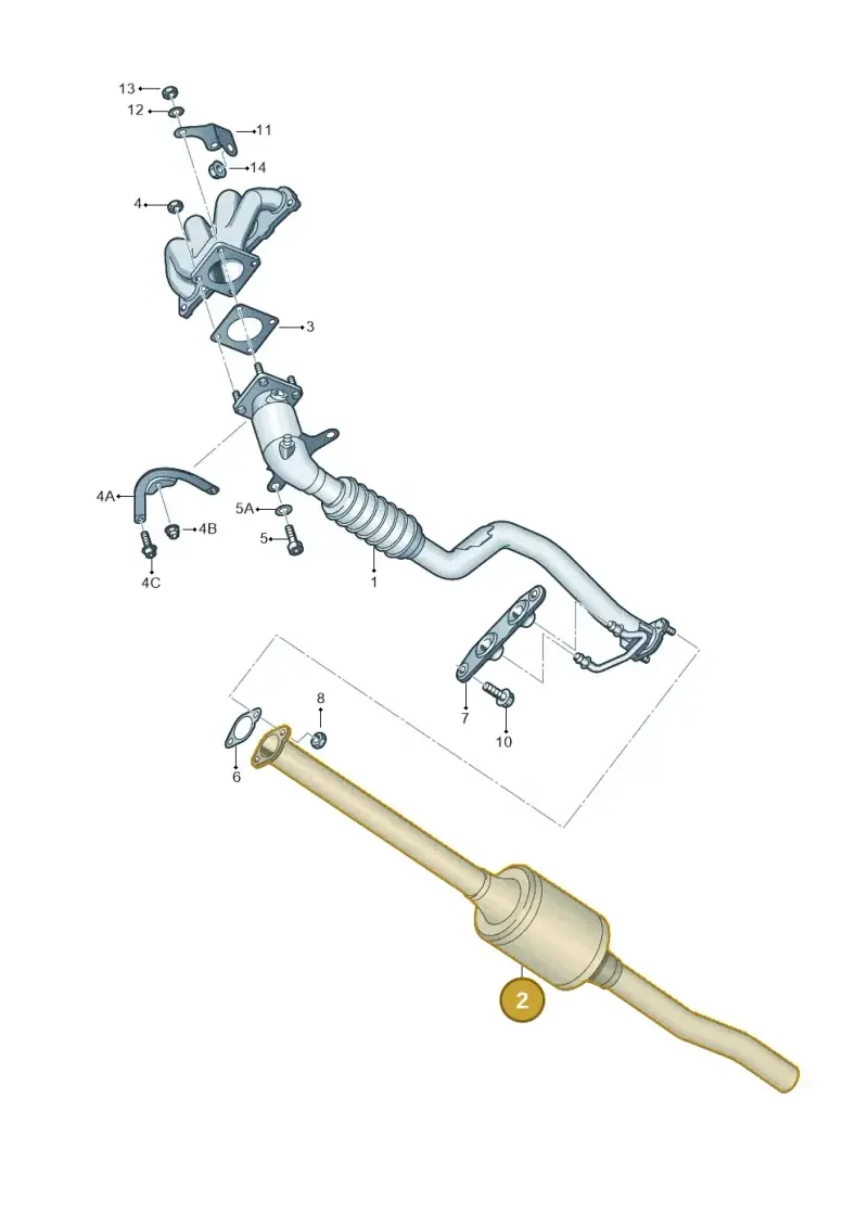 1K0254401JX — Volkswagen Golf estate (2009-2013) diagram 409253500, position 2