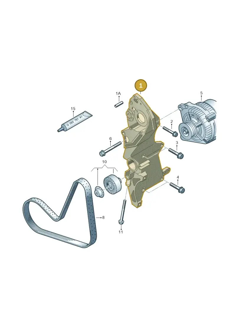 1K0260885B — Volkswagen Jetta (2010-2014) diagram 649903600, position 1