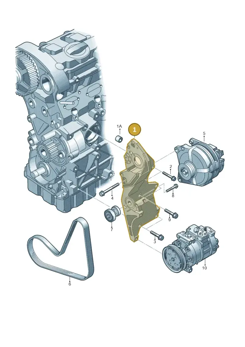 1K0260885B — Volkswagen Jetta (2014-2017) diagram 694903700, position 1
