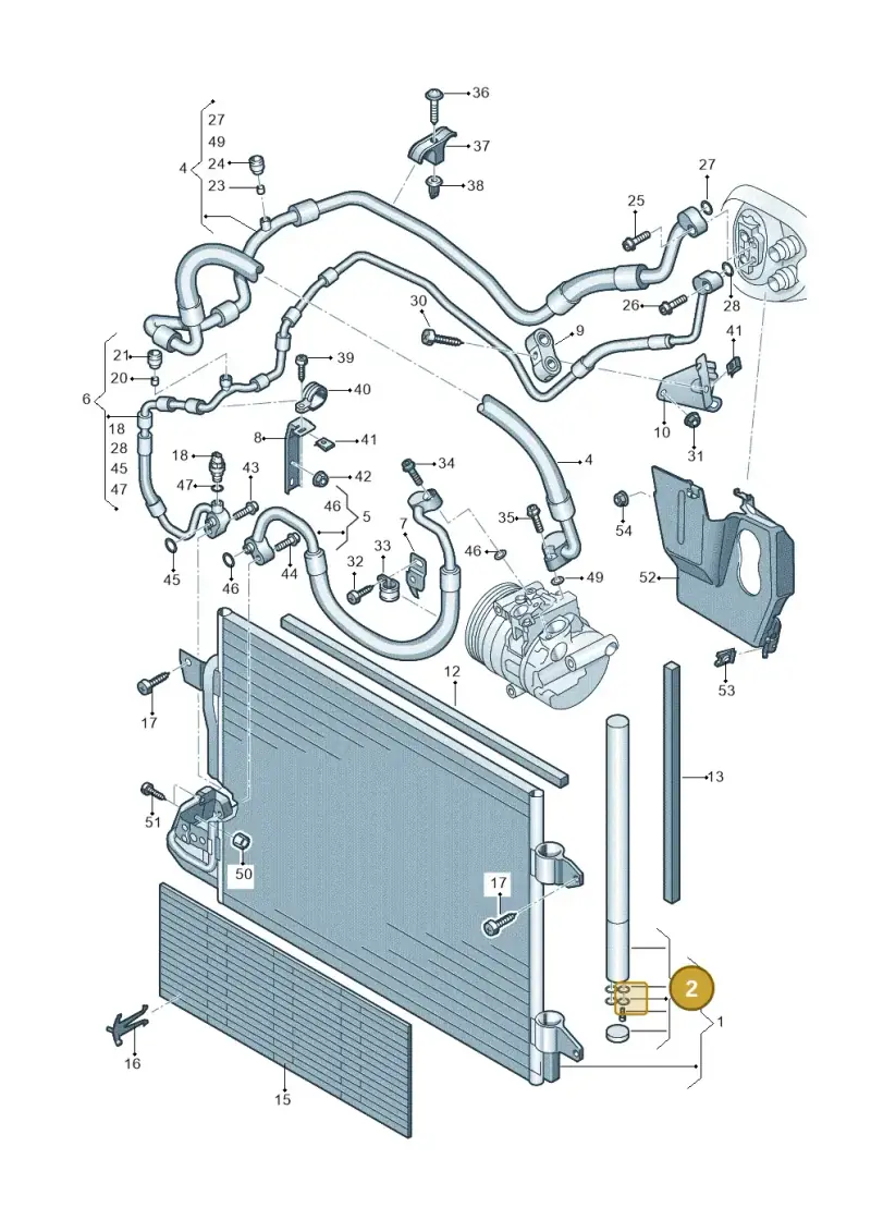 1K0298403A — Volkswagen Jetta 2.0 (2015-2015) diagram 409260410, position 2