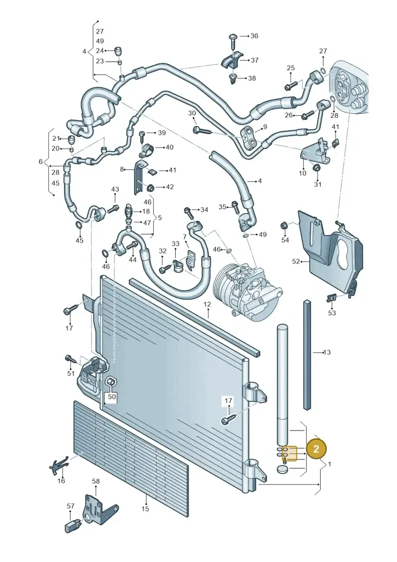 1K0298403A — Volkswagen Scirocco 2.0 (2014-2017) diagram 649260420, position 2