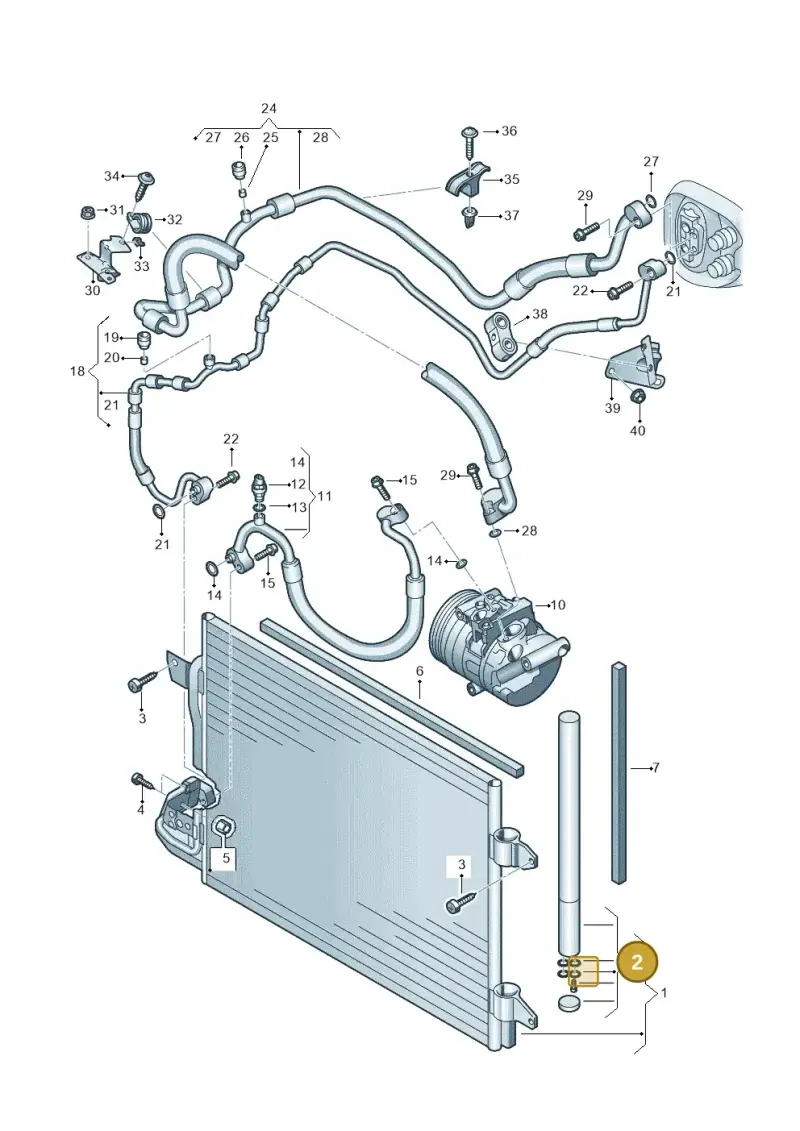1K0298403A — Volkswagen Caddy kombi (2015-2020) diagram 866260400, position 2