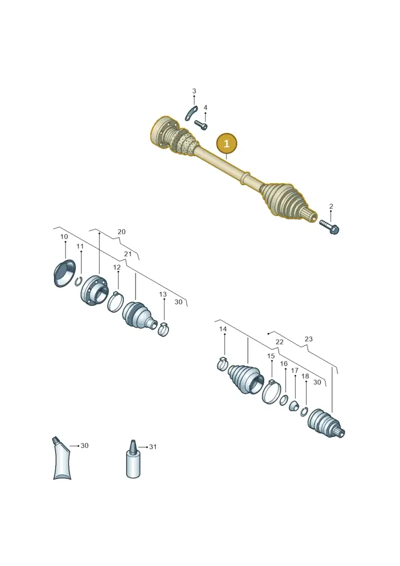1K0407271JJ — Volkswagen Golf Plus (2011-2014) diagram 658407320, position 1