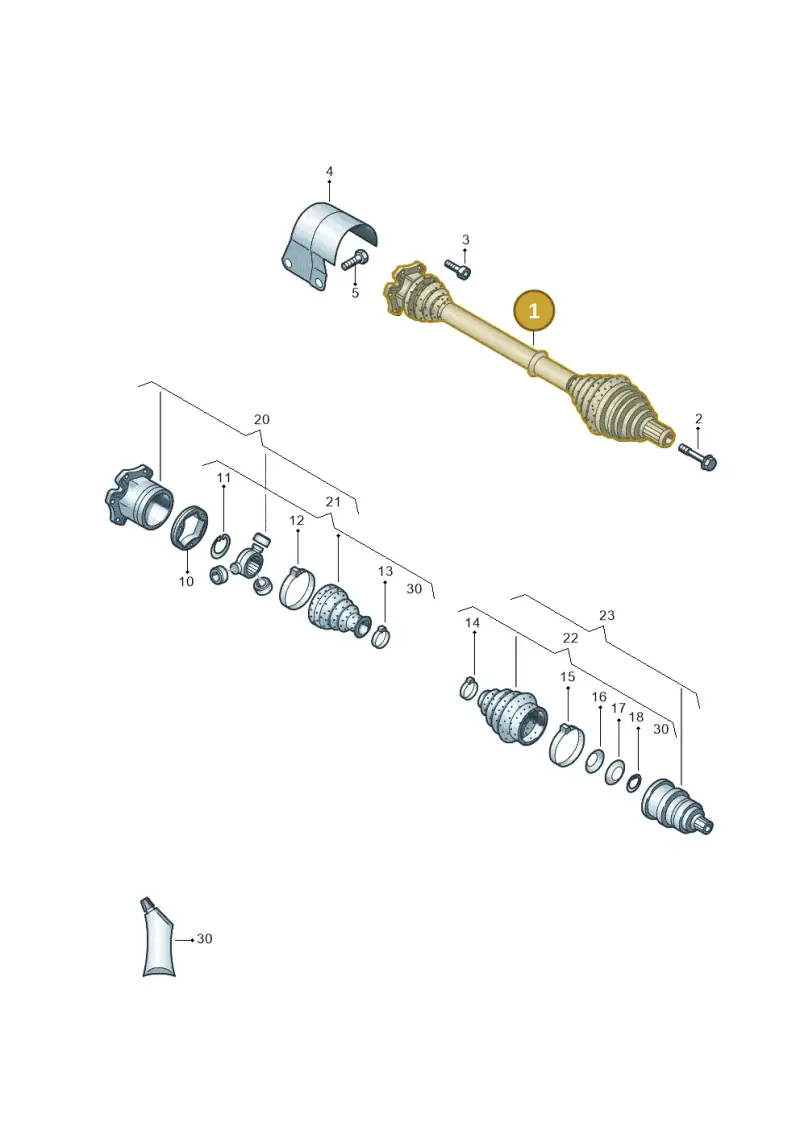 1K0407271KB — Volkswagen Golf Plus (2011-2014) diagram 737407600, position 1