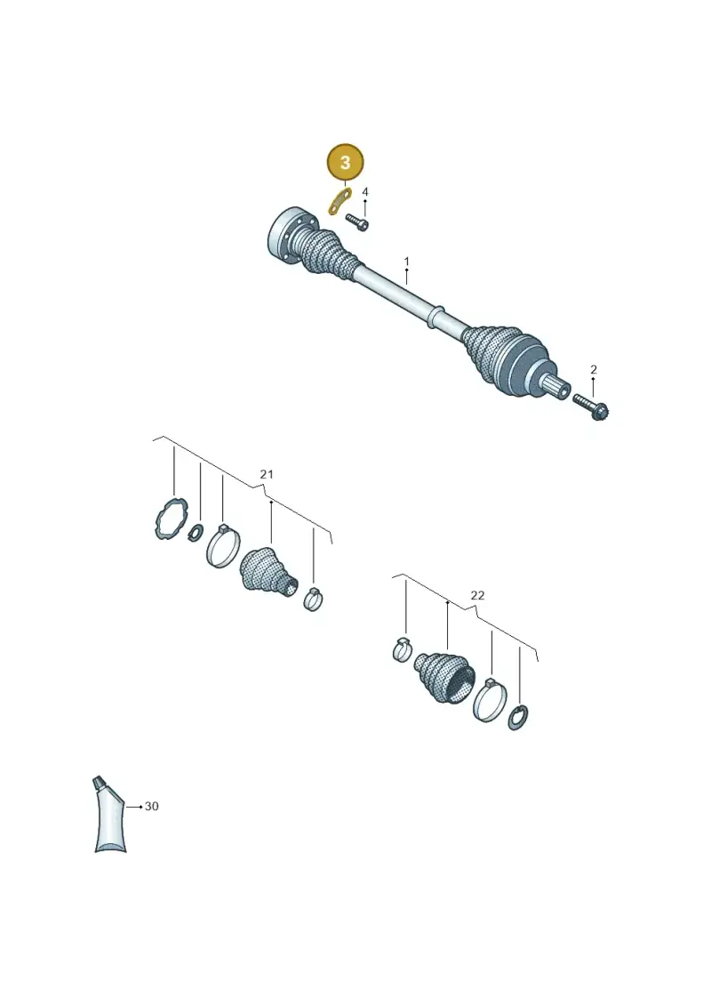 1K0407357C — Volkswagen Passat estate (2023-) diagram 3cm501012, position 3