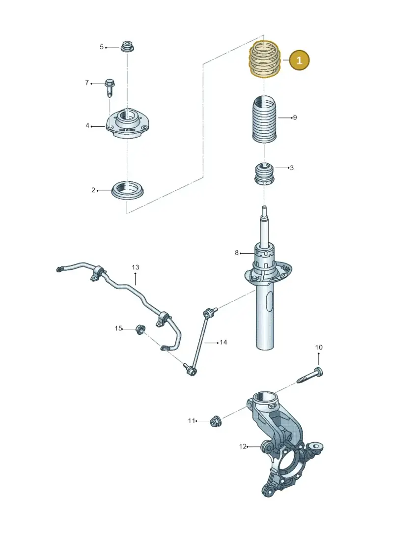 1K0411105DD — Volkswagen Beetle (2016-2019) diagram 692411000, position 1