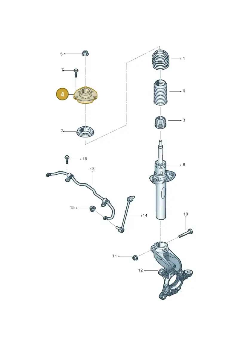 1K0412331B — Volkswagen Jetta 2.0 (2015-2015) diagram 880411030, position 4