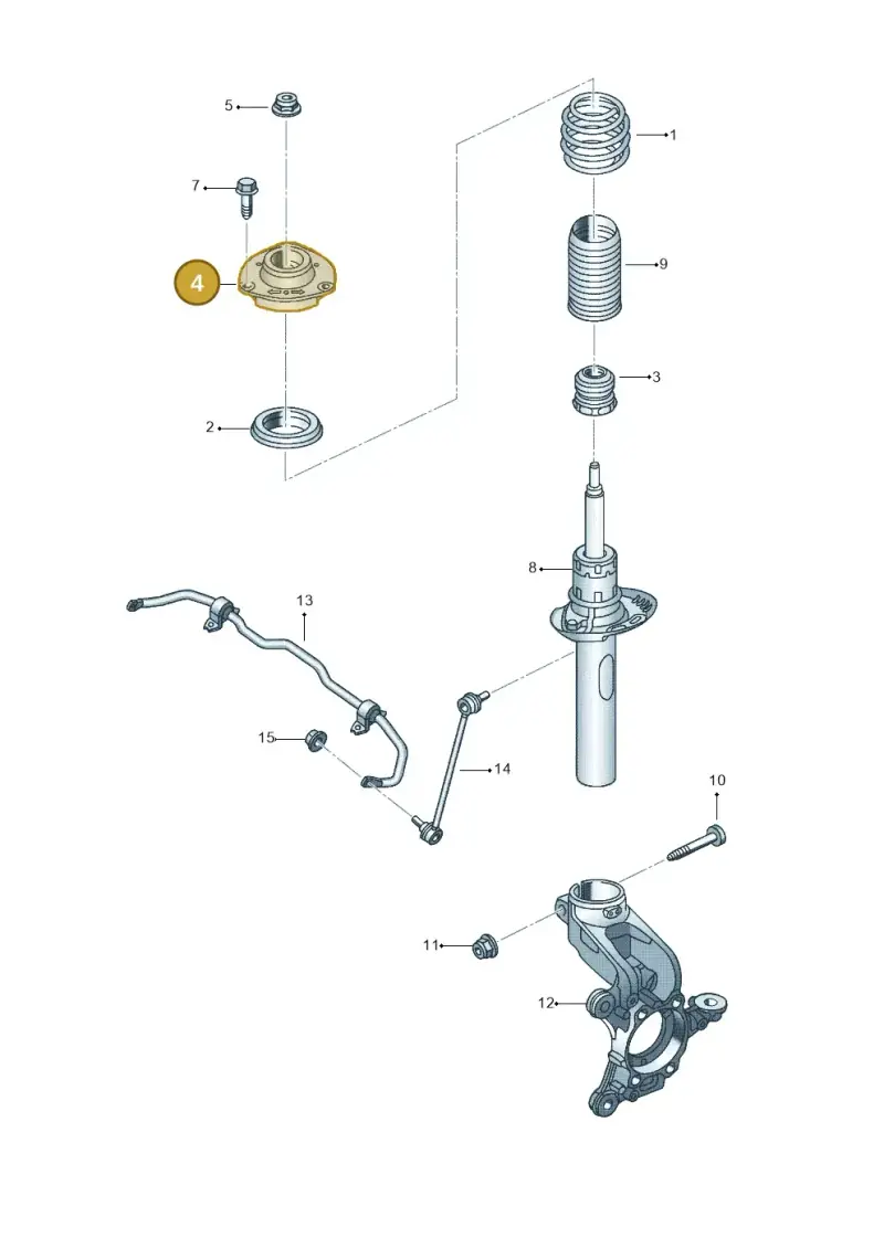 1K0412331C — Volkswagen New beetle cabriolet (2016-2019) diagram 692411000, position 4