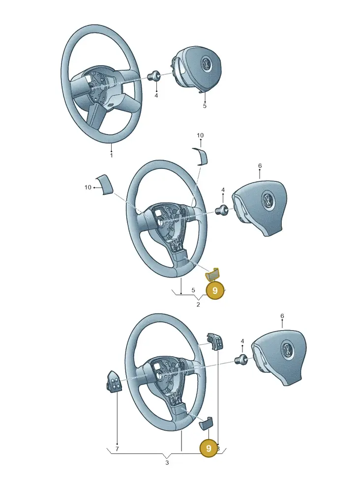 1K0419685G1QB — Volkswagen Jetta variant (2009-2014) diagram 420419200, position 9