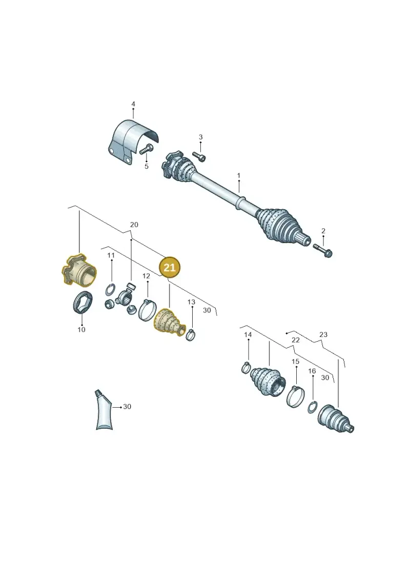 1K0498201D — Volkswagen Passat/4Motion         08 (2007-) diagram 689407550, position 21