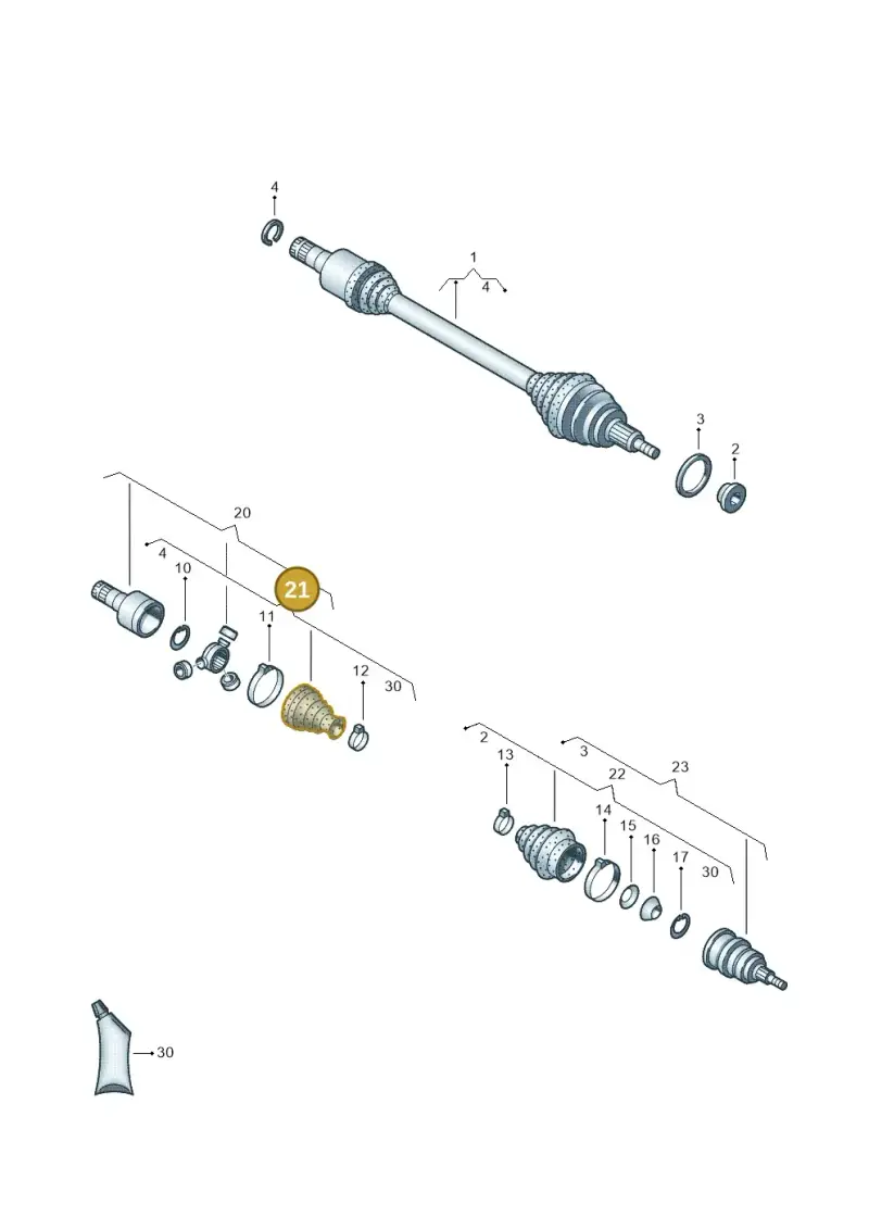 1K0498201G — Volkswagen POLO (2005-) diagram 657407620, position 21