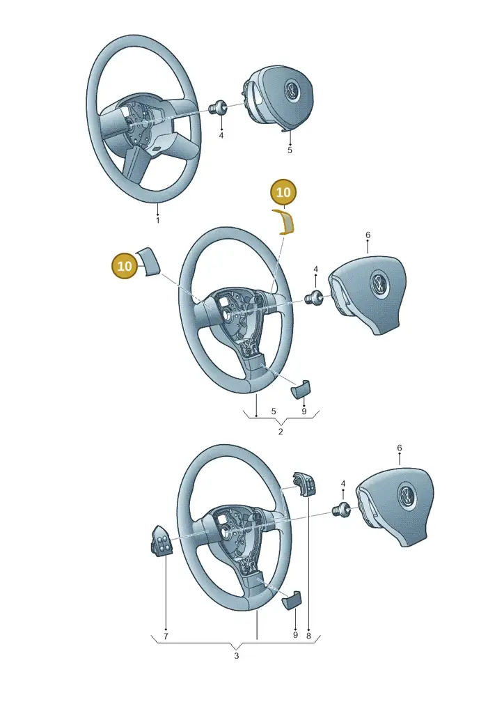 1K04986851QB — Volkswagen Jetta variant (2009-2014) diagram 420419200, position 10